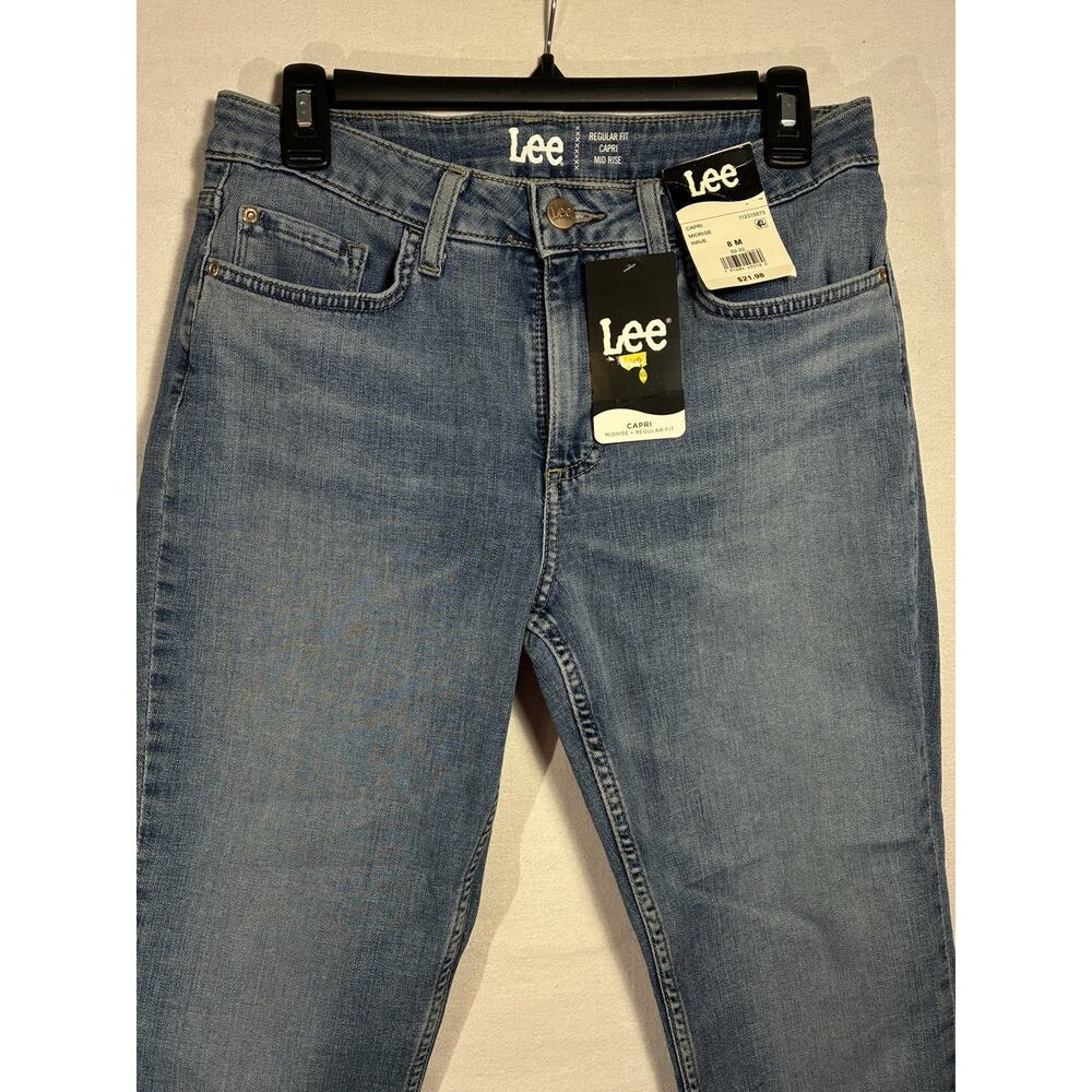 *NWT* LEE Size 8 Mid Rise Wave Regular Fit Capri Casual Jeans